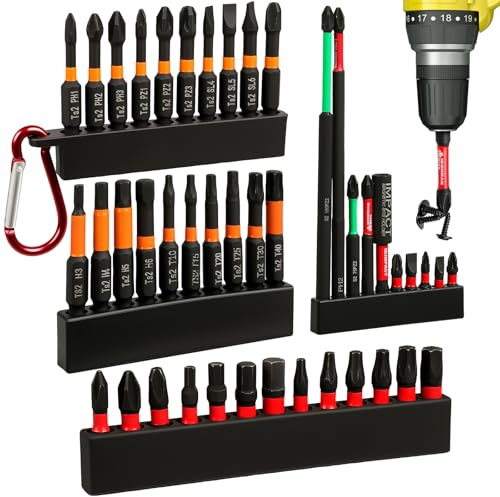 Yicenmy 43 delar. Torx Impact Skruvmejsel bitsset, S2 legerat stål, slagtålig, magnetisk skruvmejsel, bitsset (PH, PZ-, SL-, H-, hex-) med förvaringslåda, multi sexkantsskaft, bitssats