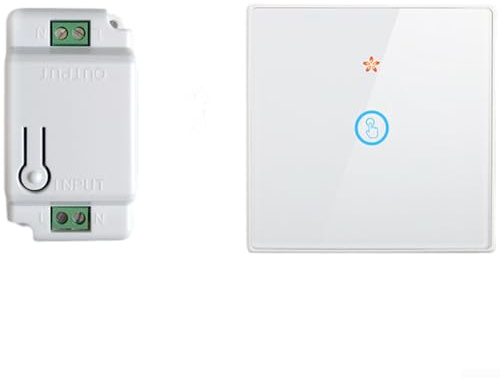 Interruttore wireless intelligente per uso domestico con telecomando RF433, pannello sensibile al tocco, alimentato a batteria, supporta vari apparecchi fino a 1000 W (A)