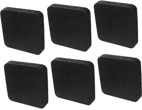 TOBBOMEY 6pcs Thickened Rubber Noise Reduction Mat for Treadmills Anti-vibration Shock Absorbing Pads with Non-slip Surface Soundproof Floor Mat for Home and Gym Fitness Equipment