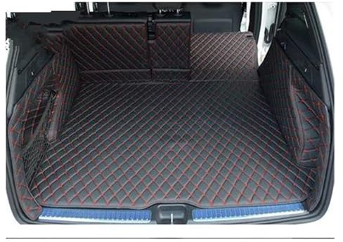 Hintere Kofferraummatte Für Mercedes Für Benz Für GLC 200 220d 250 300 2015-2021 Kofferraummatten Kofferraumteppiche(Schwarz Rot)