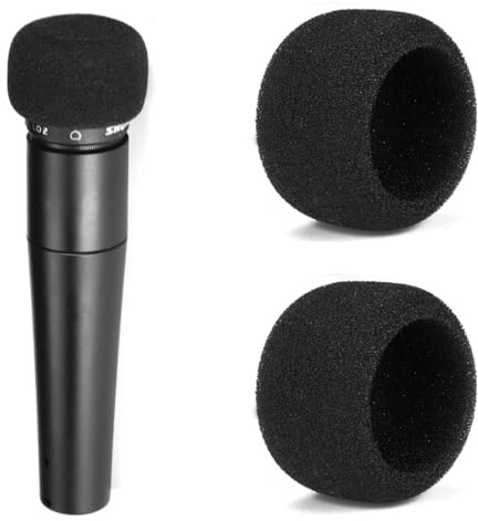 2 Stück Mikrofonabdeckung für Shure SM57, Mikrofonabdeckung aus Schaumstoff, Mikrofon Windschutz aus Schwamm (Mikrofon nicht im Lieferumfang enthalten)