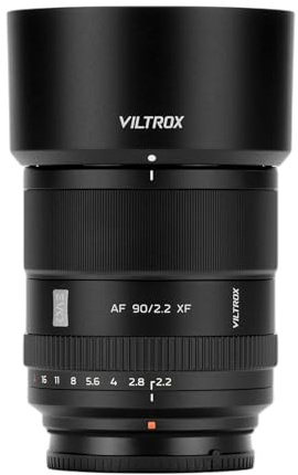 VILTROX 90mm F2.2 XF EVO Objektiv, AF 90mm f2.2 für Fuji X Mount, Autofokus APS-C Objektiv für Fujifilm X-M5 X-E5 X-S20 X-T5 X-T30 II X-T50 X-H2 S X-T4