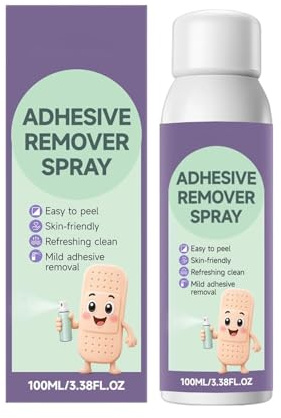 Spray removedor de adhesivo, solución de limpieza , limpiador adhesivo de médico de 100 ml, removedor de apósito de disolución rápida para pieles sensibles, hogar, viajes, hospital, 1.5 x