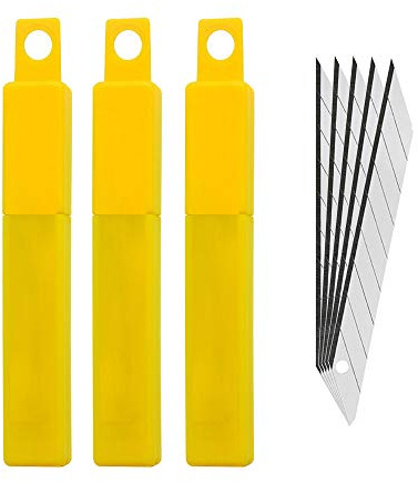 Gebildet 30st 9mm Brytblad i Rostfritt Stål/Ersättningsblad/Folieknivar/Professionella Mattknivar/Grafiska Knivar/Optimalt för Folier, Tapeter, Hantverk, Kartong