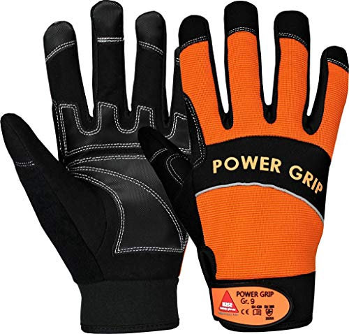 strongAnt POWER GRIP Montagehandschuh aus Neopren und synthetischem Leder mit PVC verstärkten Griffflächen Klettverschluss Größe:12