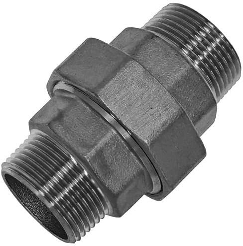 MegaHaustechnik Verschraubung, 1 AG, Gewindefitting Edelstahl V4A | konisch dichtend, Trinkwasser geeignet, Außengewinde-Außendurchmesser 33mm DN25 Rohr, rostfrei INOX