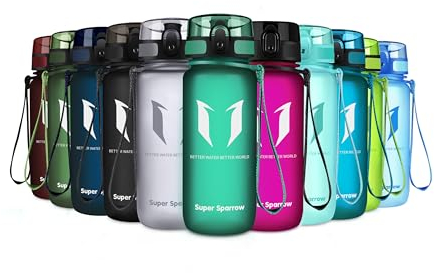 Super Sparrow Borraccia Sportiva & Bottiglia Bambini Senza Perdite - 350ml Borraccia Scuola - Senza BPA