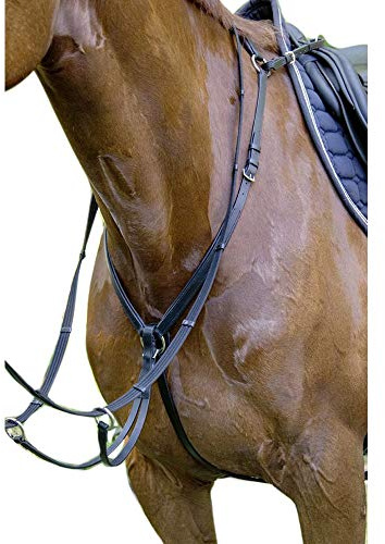 HKM 12268 Ruby Hilfszügel & Vorderzeug 2400 braun Warmblut