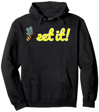 Beet It Funny Bee Pullover Hoodie