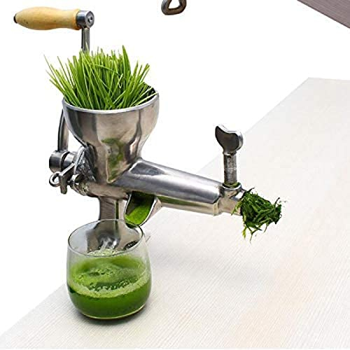 Exprimidor Manual De Hierba De Trigo, Exprimidor Manual De Acero Inoxidable, Adecuado para Hierba De Trigo, Apio, Col Rizada, Espinacas, Perejil, Granada, Manzana, UVA, Frutas Y Verduras,GQYYS