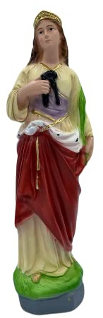 Generico Statua di Sant’ Apollonia in gesso cm. 30 dipinta a mano