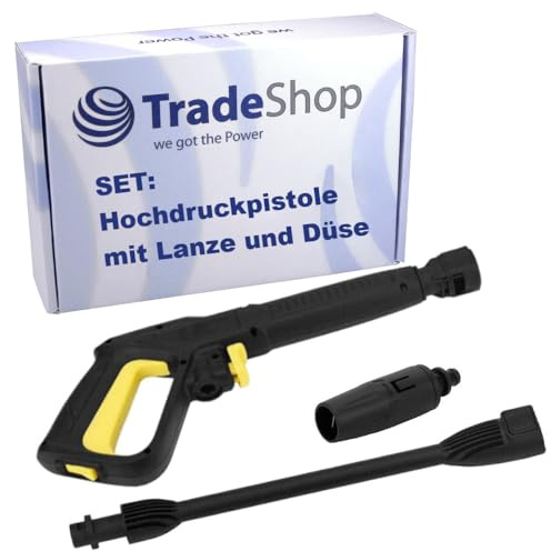 Trade-Shop Hochdruckpistole inkl. Lanze Jetdüse kompatibel mit Kärcher K2, K3, K3, K4, K5, K6, K7 ersetzt 2.641-959.0, G 160, 2.642-172.0