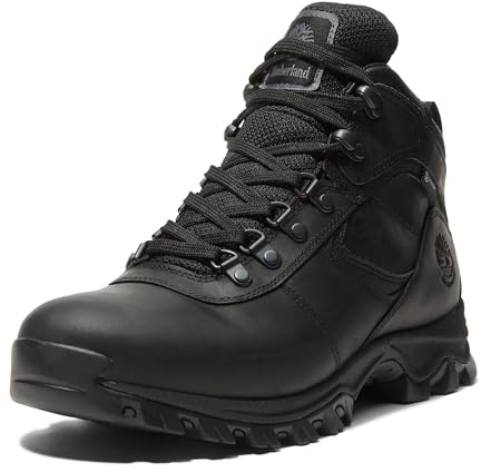 Timberland Men's Mt. Maddsen Anti-Fatigue Hiking Wateproof Leather Hiking Boot, Black Full-Grain, 9.5 Medium