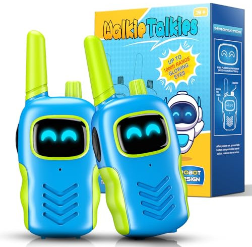 Grriopi Walkie Talkies for Kids, 4 5 6 7 8 9 Year Old Boy Gifts for 3-12 Year Olds Boys Toys Age 4-10 Walkie Talkies Kids Age 3 4 5 6 Walky Talky Sensory Outdoor Toddler Toys Blue Green