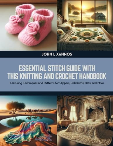 Essential Stitch Guide with this Knitting and Crochet Handbook: Featuring Techniques and Patterns for Slippers, Dishcloths, Hats, and More