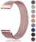 Meliya Correa 22mm para Amazfit GTR 4/GTR 3 Pro/GTR 3/GTR 2/GTR 2e/GTR 47mm/Stratos 3/Stratos 2,Metalica Acero Inoxidable Magnética Pulseras Repuesto para Amazfit bip 5 Hombre y Mujer(Rosa)