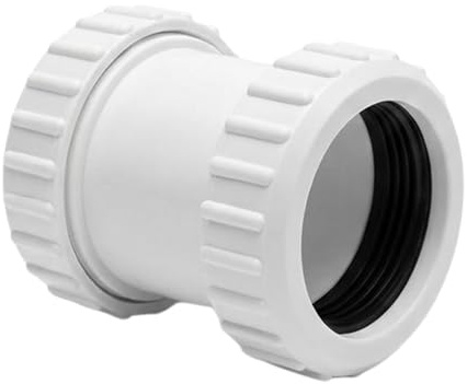 Waste Compression Straight Connector 40mm Coupler (Pack of 2)