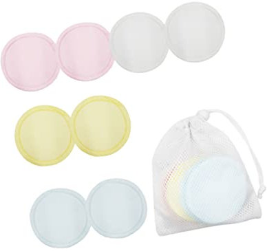 Mikinona 8stücke Teiliges Aus Baumwolle Wiederverwendbare Abschminkpads Mit Netzbeutel Sanfte Make-up Entferner Für Gesicht Und Augen Für Hauttypen Und Reisen