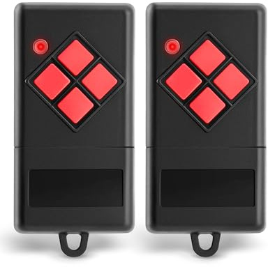 2 Stück für Dickert S10-868A4L00: Garagentor-Handsender-Ersatz, 868,3 MHz | Mit Schlüsselanhänger, Anleitung; 4 Tasten, AM Linear Code; kompatibel mit Dickert S10-868A1L00 S20-868A4L00