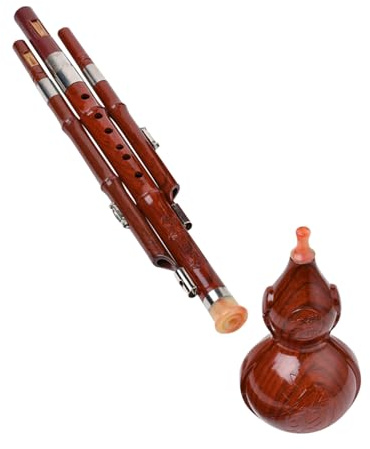 VICASKY Chinesische Kürbisflöte aus Bakelit Traditionelles Musikinstrument Einfach zu Spielen für Anfänger