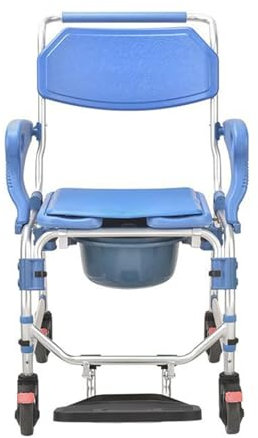 HUNTFF Fauteuil Roulant de Douche pour Chambre à Coucher, Fauteuil Roulant de Toilette Pliable avec accoudoirs, Fauteuil de Transport, Fauteuil Roulant de Douche pour Personnes âgées