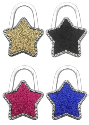 Ulalaza 4 portafogli alla moda con ganci pieghevoli e ganci antiscivolo, borse pieghevoli portatili, borse da tavolo da pranzo, borse decorative ragazza appese