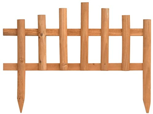 Lot de 10 bordures de pelouse en bois de sapin - 4,4 m chacune - Durable et respectueuse de l'environnement - Bordure de jardin pour parterres et chemins - Montage facile et aspect naturel