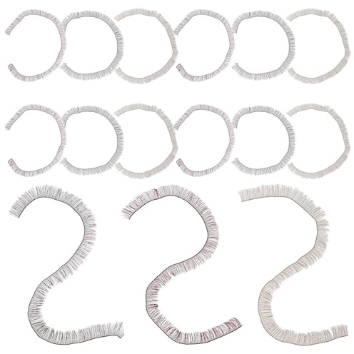 LIFKOME 15Pcs 0.8Cm Black Brown Tea Color Simulated False Eyelashes for Dolls DIY Craft Supplies Decorative Eyelash Strips for Doll Accessories and Eyes
