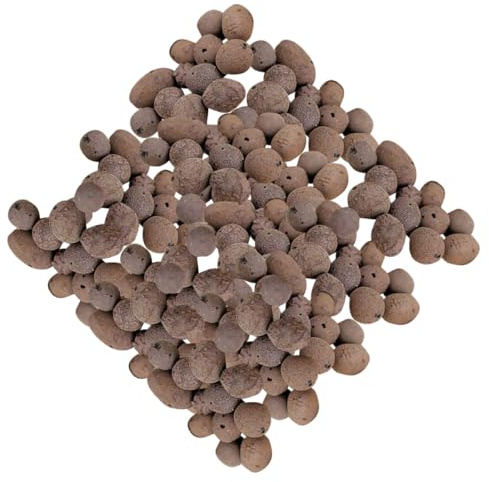 Tofficu Ceramsite Traspirante per Giardinaggio 1 kg, Argilla Espansa Porosa e Leggera per Vaso da Fiori, Pietra Ceramsite Decorativa per Coltura Fuori Suolo e Drenaggio Terreno