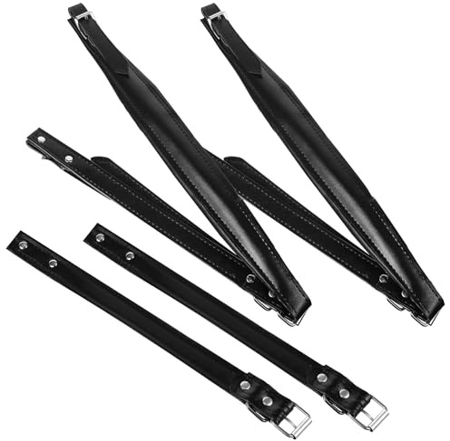 UKCOCO Sangle Épaule pour Accordéon Cuir Réglable Ceinture Large et Épaisse Design Détachable Compatible Plupart des Accordéons Usage Longue Durée