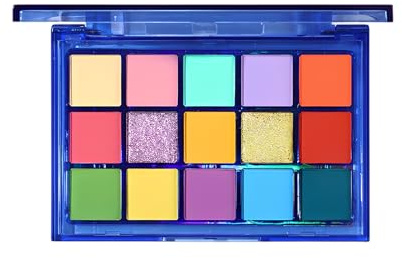 15 Color Lidschatten Palette Brillant, Matt und Schimmernde Lidschatten-Palette, Lidschattenpalette Bunt Lidschatten Make up Kit, Rainbow Augenpalette Makeup für Urlaubs und Alltags Make Up (01)