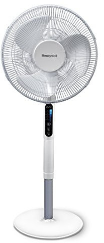 Honeywell Ventilador de pie oscilante QuietSet avanzado (5 ajustes de velocidad, función de temporizador, oscilación de 70°, ajuste de altura, control remoto, fácil de usar) HSF600W