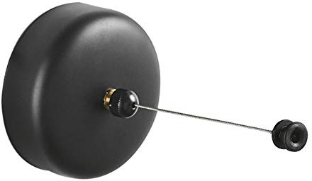 BESy Retractable Clothesline SUS304 Stainless Steel Clothes Dryer with Adjustable Stainless Steel Rope String Hotel Style Heavy Duty,9.2 Feets,Black Finish, Round Style