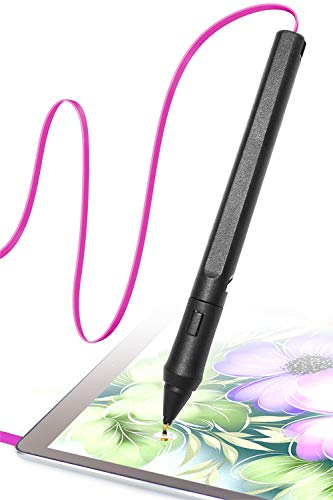 SonarPen - Pressure Sensitive Smart Stylus Pen with Palm Rejection and Shortcut Button. Battery-Less. Compatible with Apple iPad/Pro/Mini/iPhone/Android/Switch/Chromebook (Fuchsia)