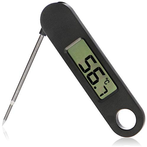 COM-FOUR® Fleischthermometer digital - Grillthermometer - Küchenthermometer zum Kochen, Backen und Braten - Bratenthermometer klappbar