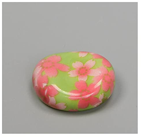 60 Pcs Bean Shaped Japanese Chopsticks Rest Ceramic Spoon Stand Knife Fork Holder for Home Restaurant Hand Painted 6 Floral Pattern SN (Color : 3)