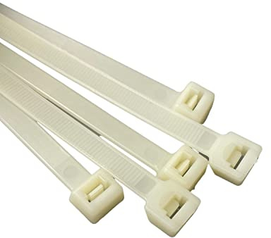 On1shelf® Cable Ties, 550mm x 9.0mm, 21.6 Premium Tie Wraps, Strong and Long Nylon Zip Tie (10, White)