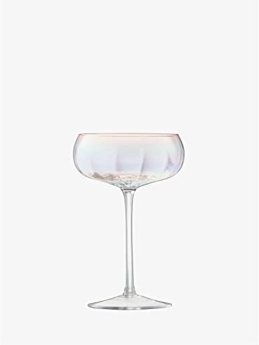 LSA Pearl Champagne Saucer 300ml Mother of Pearl Set of Two