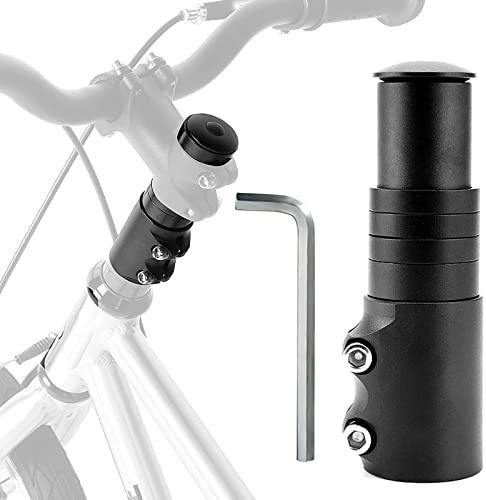 Srup Réglable Rallonge Potence Velo en Alliage, Potence de Guidon Fourche Extenseur, Rallonge Potence VTT Fourche, pour Vélo, Convient à l'adaptateur de Hauteur de Vélo