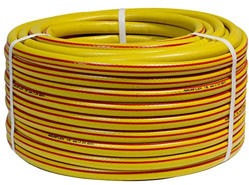 Manguera de jardín Aquaflex 20mm rollo de 50 mts. Manguera económica en PVC flexible. Manguera jardín con tres capas que soporta temperaturas de -10ºC/+55ºC