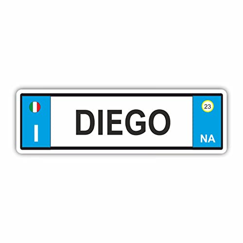 AMA SHOP ADESIVO SAGOMATO azzurro Forma di targa personalizzabile con nome |Sticker per Casco,Moto, Camper,Barca| autoTuning |