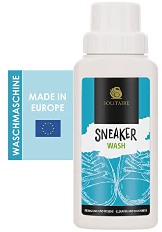 SOLITAIRE Sneaker Wash, Sneaker Waschmittel für die Waschmaschine, 250 ml, Reinigung und hygienische Frische für Sneaker, Sport- und Outdoor-Schuhe aus Textil, Nylon und Leder
