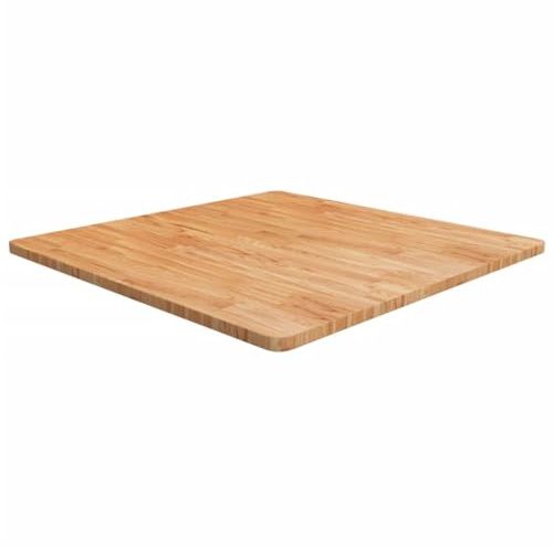 vidaXL Tischplatte Quadratisch Hellbraun 90x90x2,5cm Behandelte Eiche