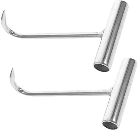 Cabilock Gancho Carnicero De Acero Inoxidable 2 Piezas Con Mango Ergonómico Gancho De Cocina Para Colgar Y Procesar Carne En Carnicerías Barbacoa Y Hogar