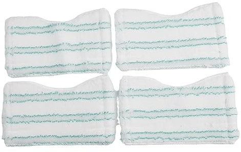 Donkivvy Paquete de 4 Almohadillas de Limpieza de Microfibra de Repuesto para Limpiador de Azulejos de baño para Leifheit y limpiacristales de baño, limpiadores de Cabina de Ducha