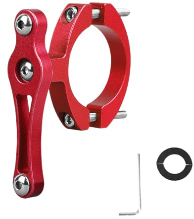 MenYiYDS 1 PCS BOTTLE CAGE ADAPTER, ALUMINIUM UNIVERSAL BIKE CAGE CUP HOLDER ADJUSTABLE HANDLEBAR CAGE MOUNT REPLACEMENT BOTTLE CAGE, SEAT POST HANDLEBAR MOUNT (RED)