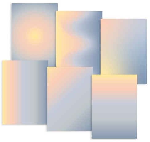 Groovi Rainbow Parchment - California Sunset: 6 Patterns, 12 A4 Sheets, 140gsm