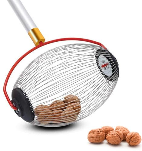 Generisch Nusssammler Pekannusserntemaschine | Obstsammler mit Verstellbarer Teleskopstange | Gartenrollen-Nusserntemaschine | Früchtesammler Kugelpflücker für Golfbälle Tennisbälle