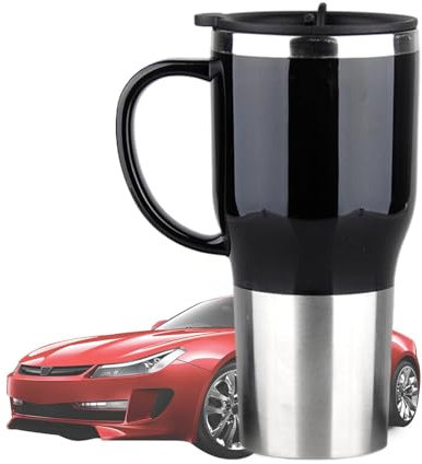 Lnhgh Tasse chauffante pour voiture, tasse de voyage chauffante | Bouilloire à eau chaude 12 V - Chaudière portative de bouilloire de voiture, tasse à thé de café élégante avec la poignée 450ml pour