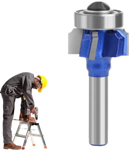 Juego de fresas de redondeo – Mango multi-pulgada portátil, fresa multiradio, carburo de 4 dientes, guía de rodamientos, proyectos de carpintería de alta calidad, puntas de carburo, perfecto para